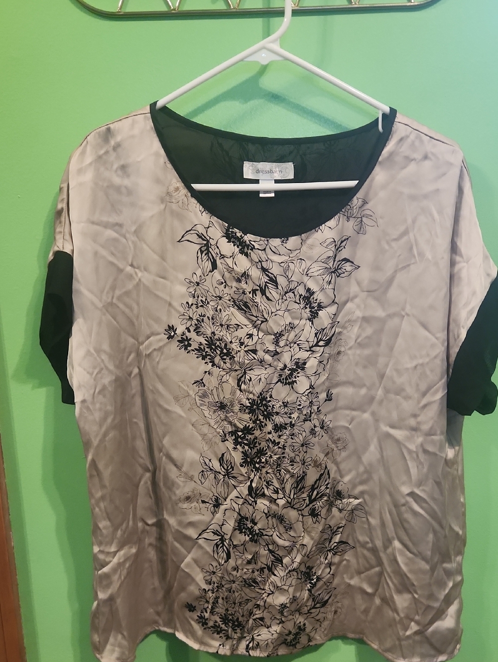 Drop Shoulder Floral Top